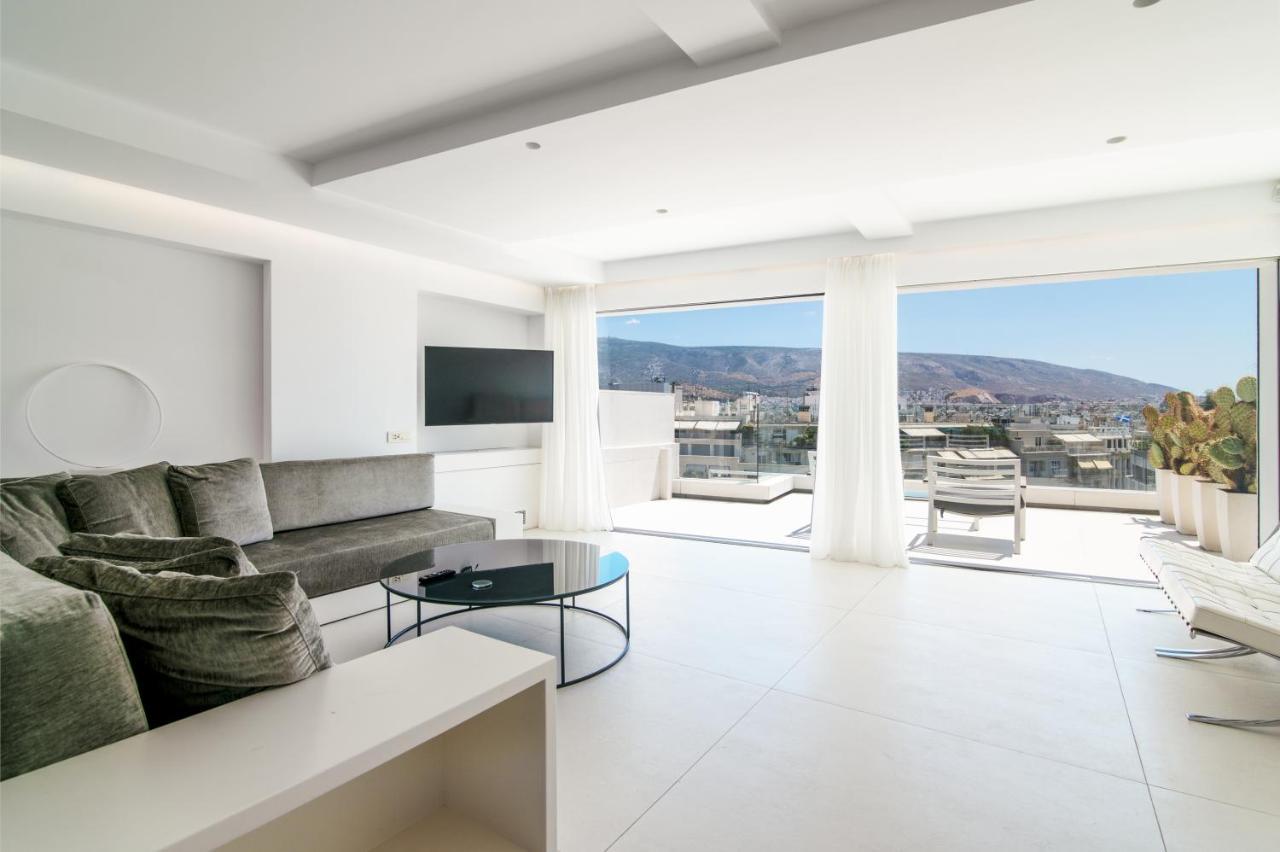 Ferienwohnung Kolonaki Square Panorama Penthouse Athen Exterior foto