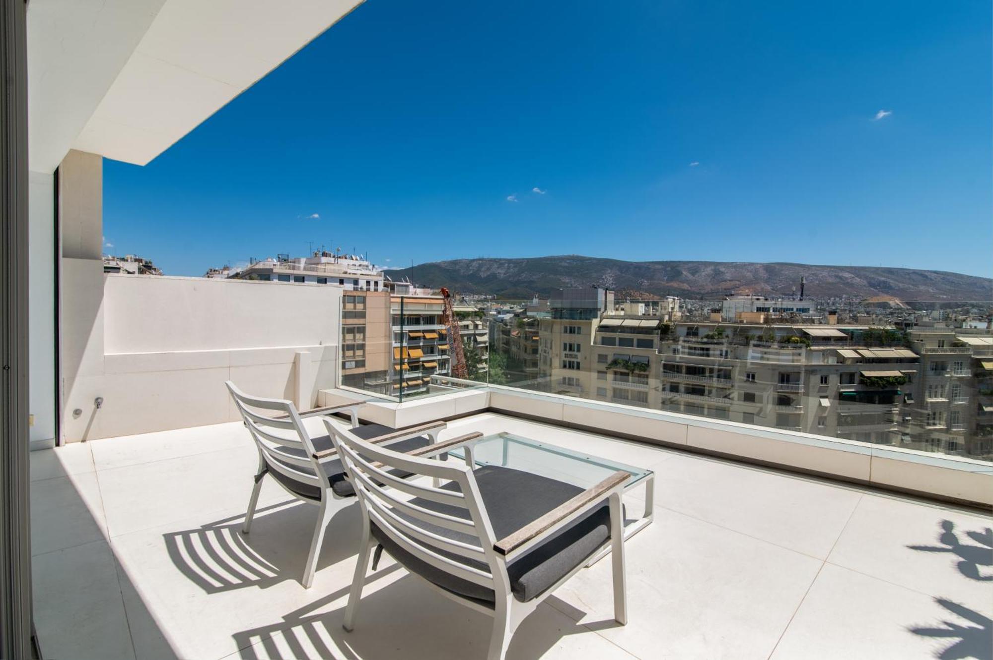 Ferienwohnung Kolonaki Square Panorama Penthouse Athen Exterior foto